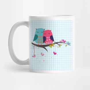 Lovers owl with heart Mug